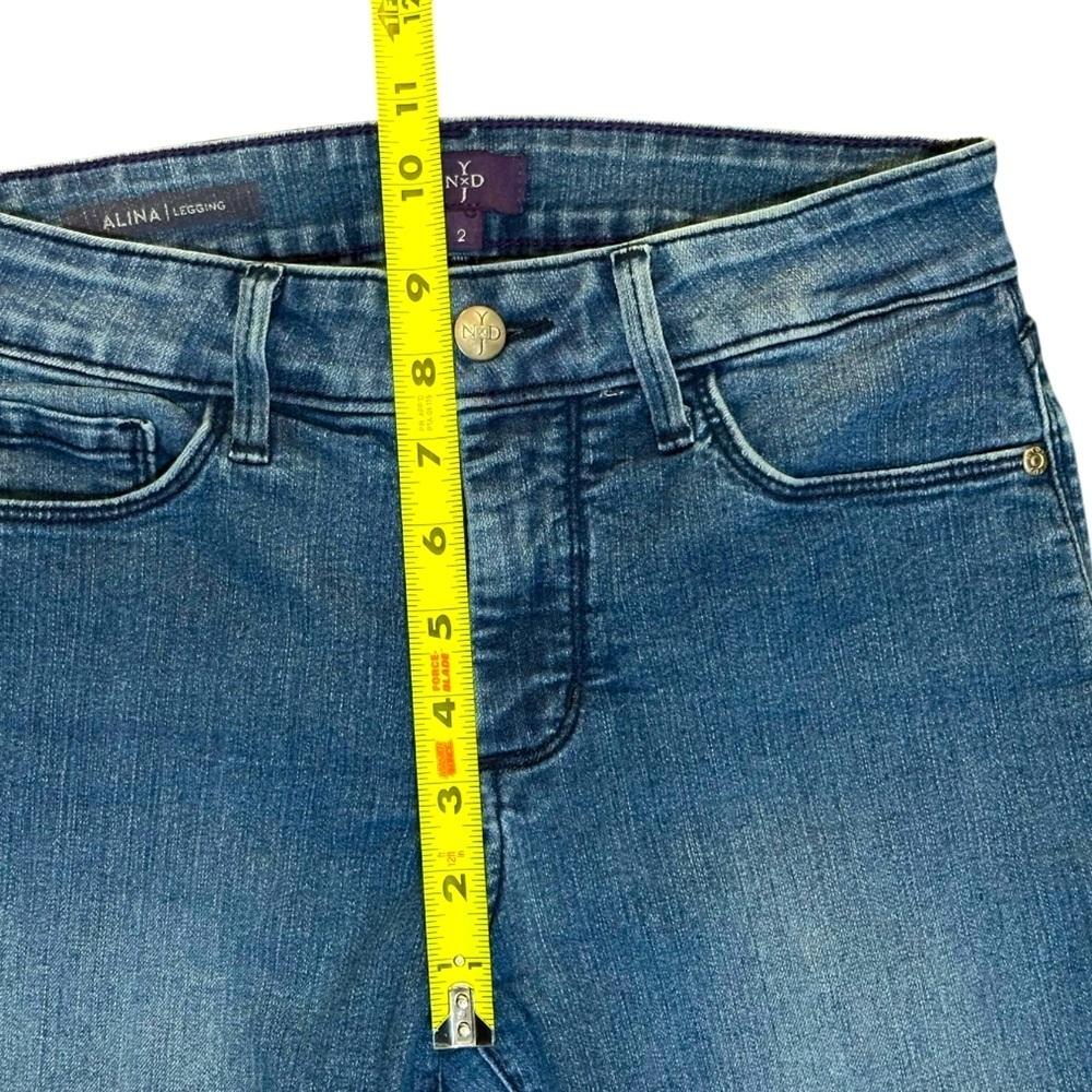NYDJ Alina Legging Jeans in Medium Blue Size 2 - Picture 9 of 13